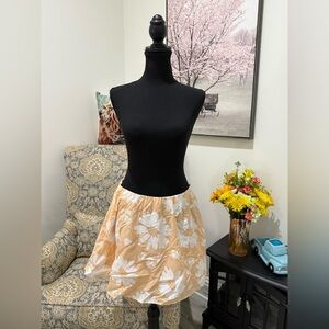 American Eagle Outfitters Asymmetrical A-Line Skirt in White and Orange